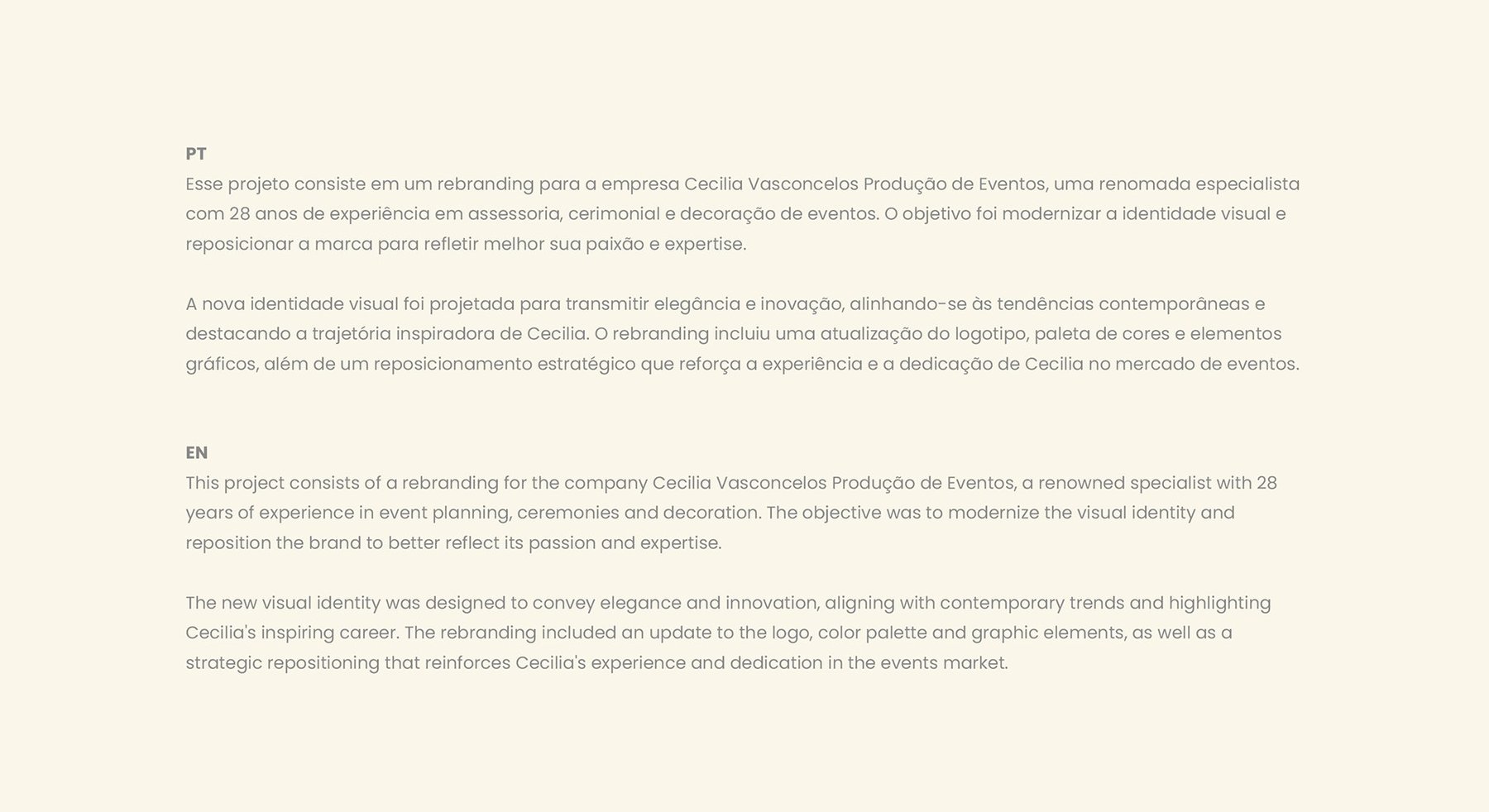 Cecilia Vasconcelos Rebranding