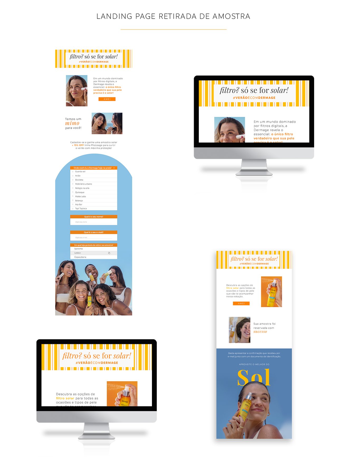 Landing Page Retirada de Amostra